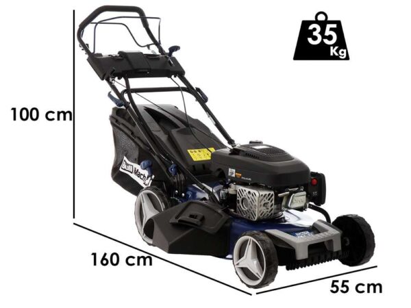 BullMach ACHILLE 51 E - Rasaerba a scoppio trazionato - Motore da 224 cc