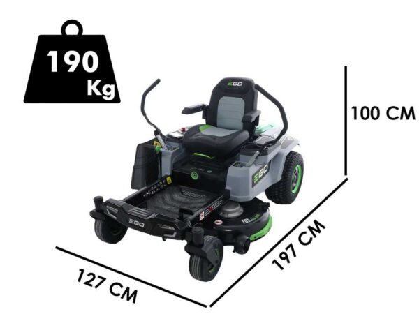 EGO ZT4201E-L Z6 - Trattorino tagliaerba a batteria 56V/40Ah - Raggio zero