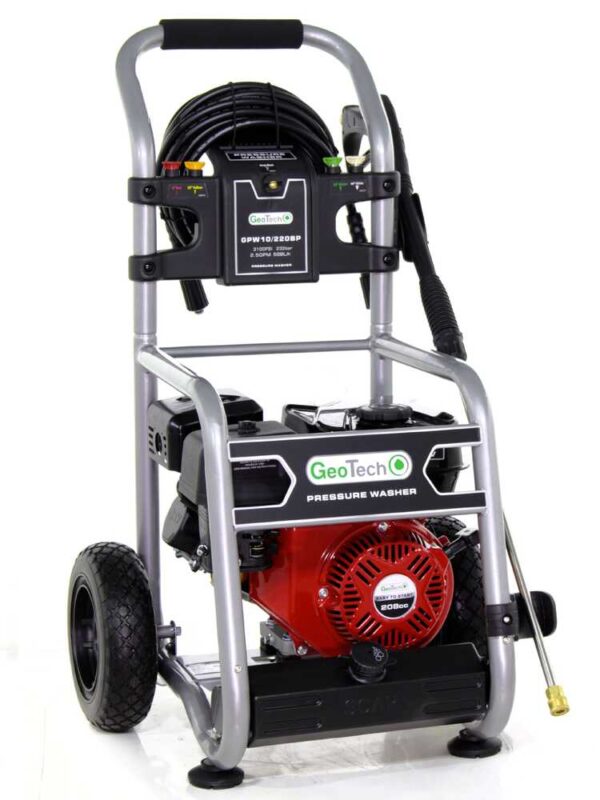 GeoTech GPW 10/220 BP - Idropulitrice a scoppio semiprofessionale - 233 bar - 568 L/h - motore a benzina 208cc 7 HP