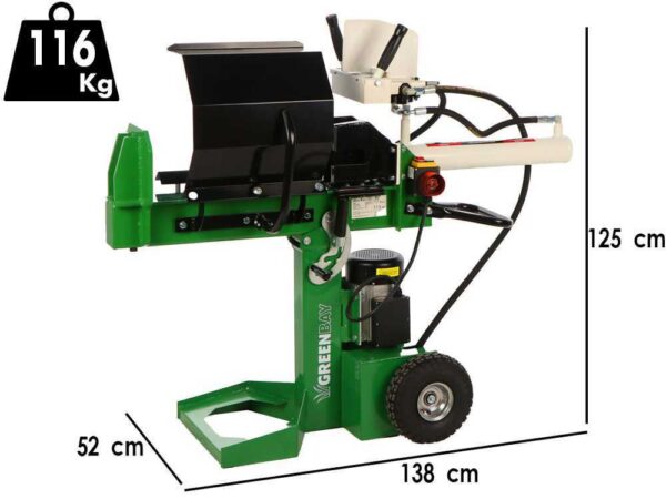 Greenbay WoodCut 15-52 T - Spaccalegna elettrico - Orientabile
