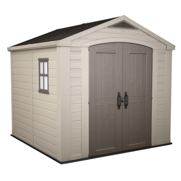 Keter Factor beige - Casetta da giardino - Con finestra laterale - 256.5x255x243 cm