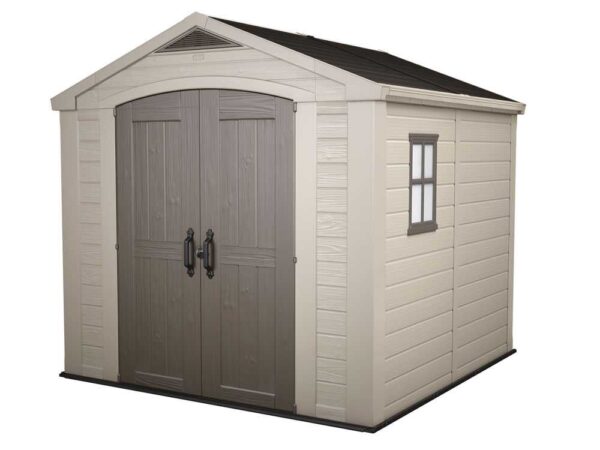 Keter Factor beige - Casetta da giardino - Con finestra laterale - 256.5x255x243 cm