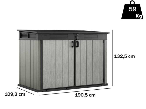 Keter Grande Store - Armadio porta attrezzi da giardino - 190.5x109.3x132.5 cm