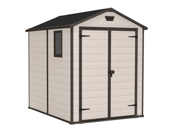 Keter Manor beige - Casetta da giardino - Con finestra laterale - 185x236x227 cm