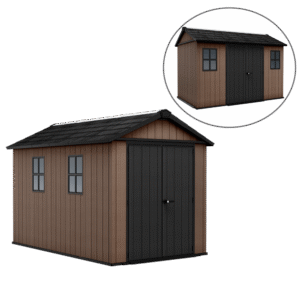 Keter Newton plus 7511/1175 - Casetta da giardino - Con porta doppia anta e finestre - 230x350x246 cm