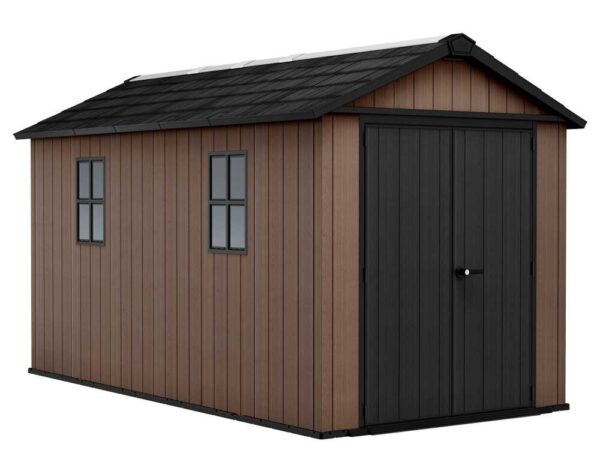 Keter Newton plus 7513/1375 - Casetta da giardino - Con porta doppia anta e finestre - 230x413x246 cm
