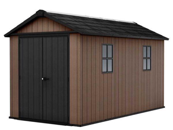 Keter Newton plus 7513/1375 - Casetta da giardino - Con porta doppia anta e finestre - 230x413x246 cm
