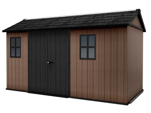 Keter Newton plus 7513/1375 - Casetta da giardino - Con porta doppia anta e finestre - 230x413x246 cm