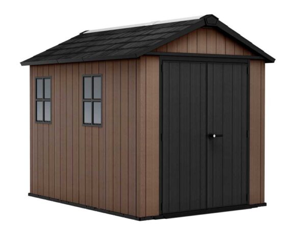Keter Newton plus 759/975 - Casetta da giardino - Con porta doppia anta e finestre - 230x287x246 cm