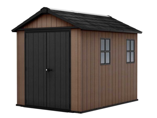 Keter Newton plus 759/975 - Casetta da giardino - Con porta doppia anta e finestre - 230x287x246 cm