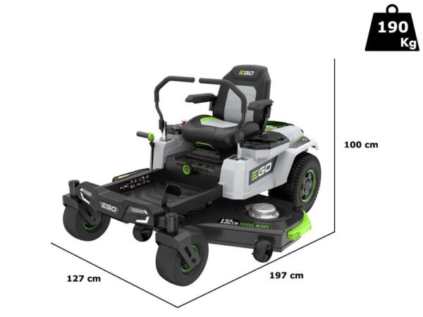 Trattorino tagliaerba a batteria EGO Z6 ZERO TURN ZT5201E-L - 56V - 15Ah - Raggio zero